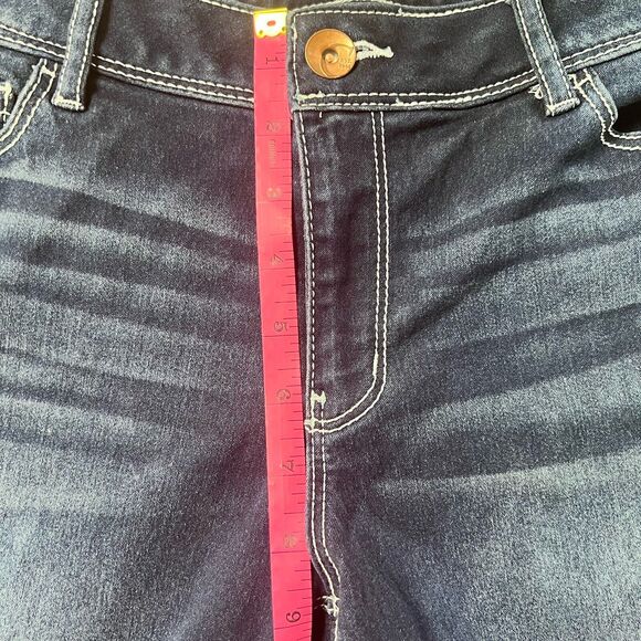 EST. 1946 Denim Size‎ 6 Jean Shorts Double White Stitching Rolled Hem 9” Inseam - Picture 7 of 11